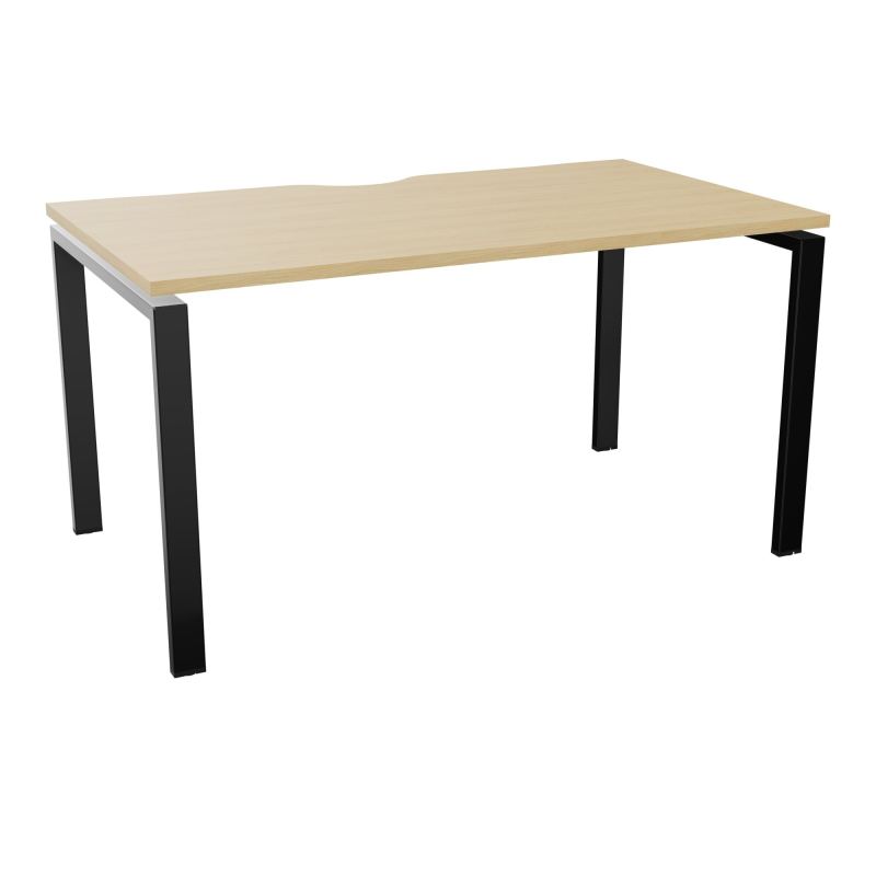 BUR RECT. CONECT ECHANCRURE L140XP80CM décor  SUR PIEDS ARCHE FIXES FIN    R1 SG