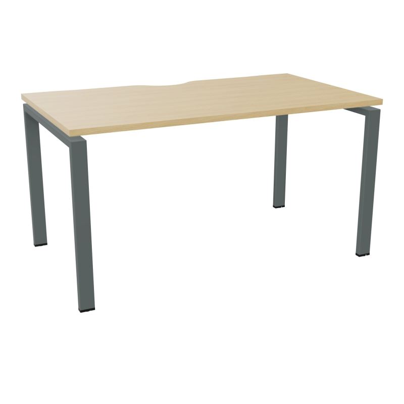 BUR RECT. CONECT ECHANCRURE L140XP80CM décor  SUR PIEDS ARCHE FIXES FIN    R1 SU