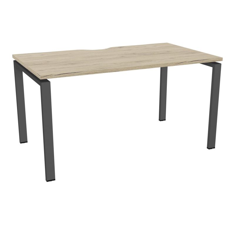 CONECT BUR RECT. ECHANCRURE L140XP80CM décor R3 SUR PIEDS ARCHE FIXES FIN SC