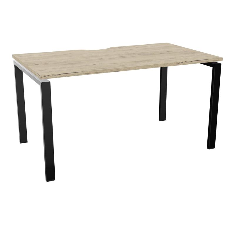 CONECT BUR RECT. ECHANCRURE L140XP80CM décor R3 SUR PIEDS ARCHE FIXES FIN SG