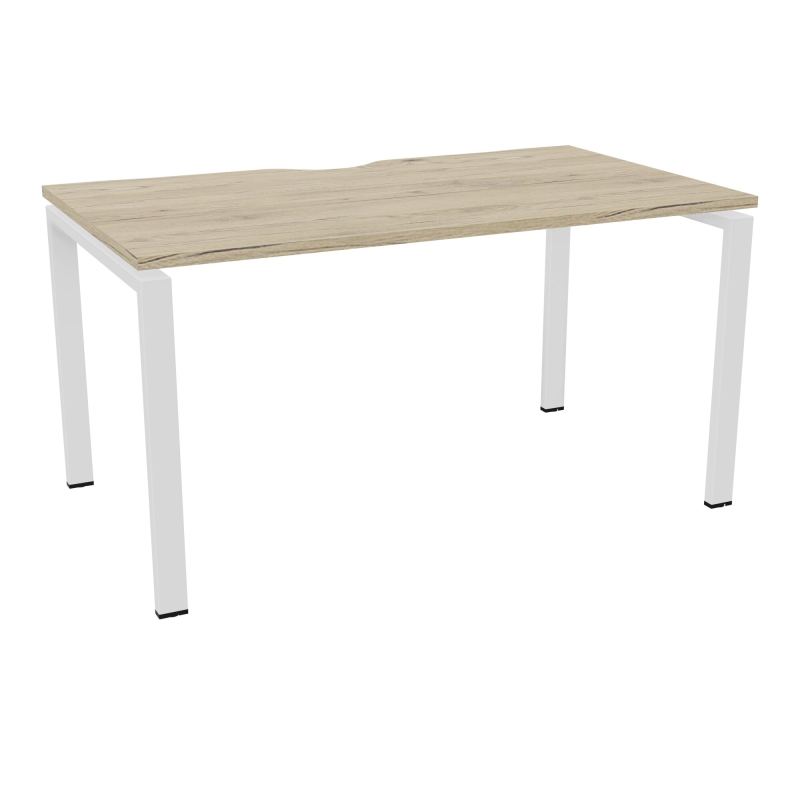 CONECT BUR RECT. ECHANCRURE L140XP80CM décor R3 SUR PIEDS ARCHE FIXES FIN SO