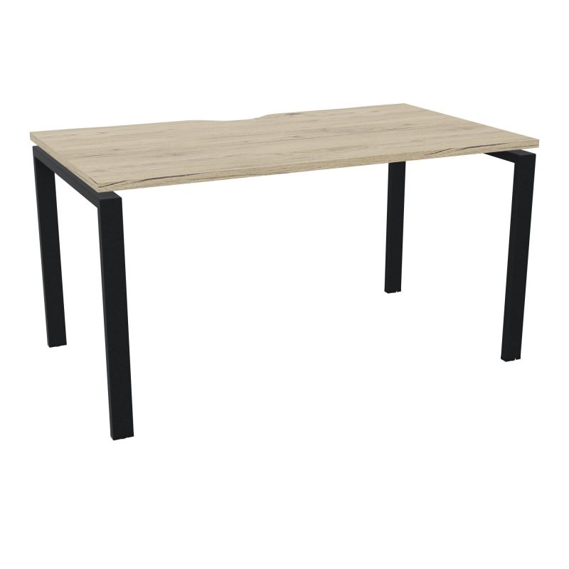 CONECT BUR RECT. ECHANCRURE L140XP80CM décor R3 SUR PIEDS ARCHE FIXES FIN ZP