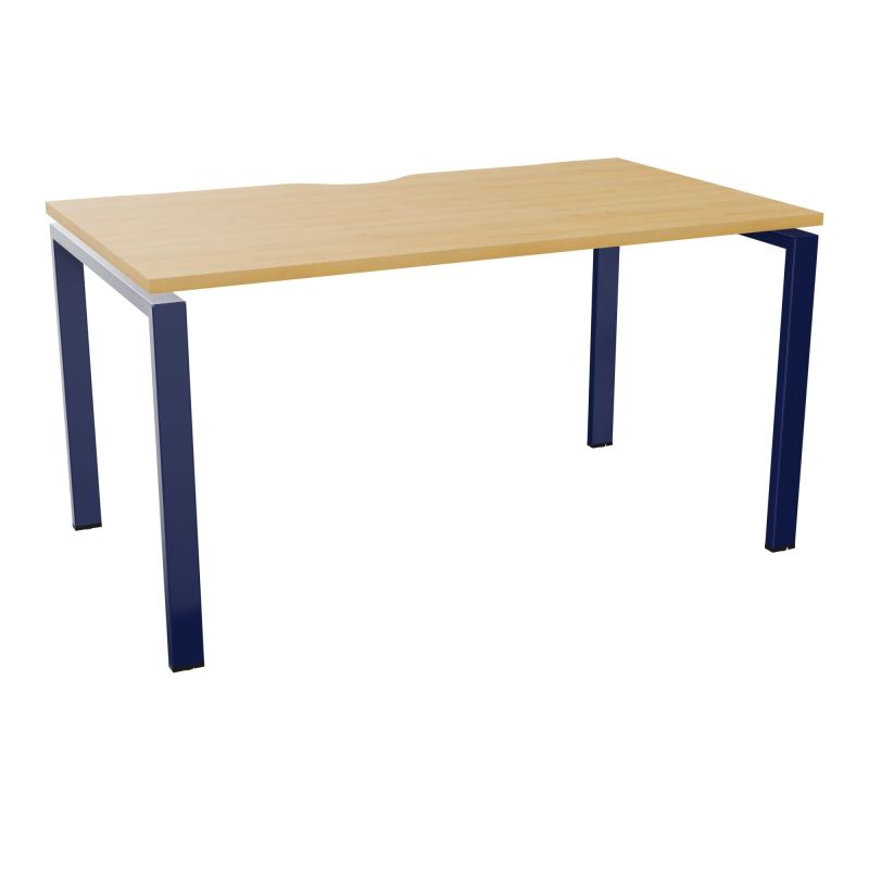 BUR RECT. CONECT ECHANCRURE L140XP80CM décor  SUR PIEDS ARCHE FIXES FIN    R5 X4