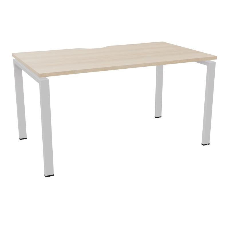 CONECT BUR RECT. ECHANCRURE L140XP80CM décor RZ SUR PIEDS ARCHE FIXES FIN SD