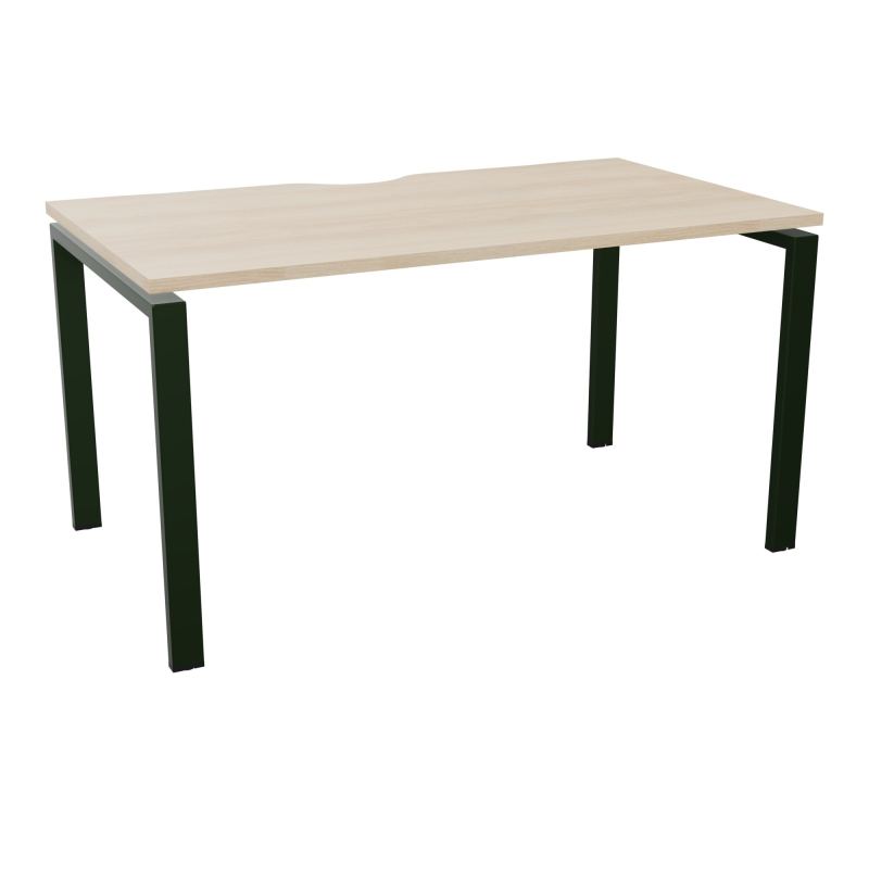 BUR RECT. CONECT ECHANCRURE L140XP80CM décor  SUR PIEDS ARCHE FIXES FIN RZ ST