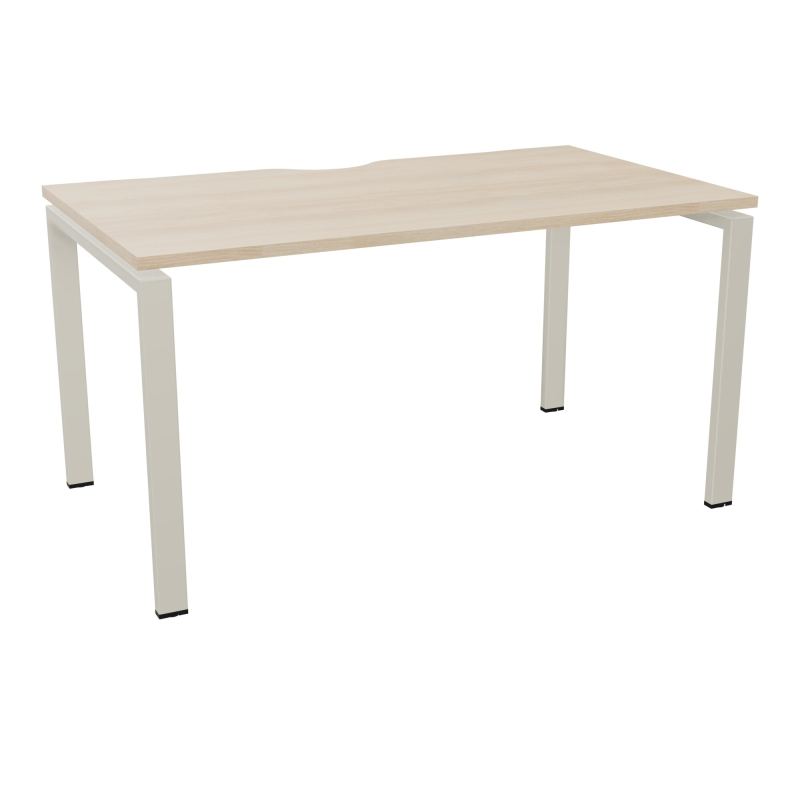 BUR RECT. CONECT ECHANCRURE L140XP80CM décor  SUR PIEDS ARCHE FIXES FIN RZ ZC