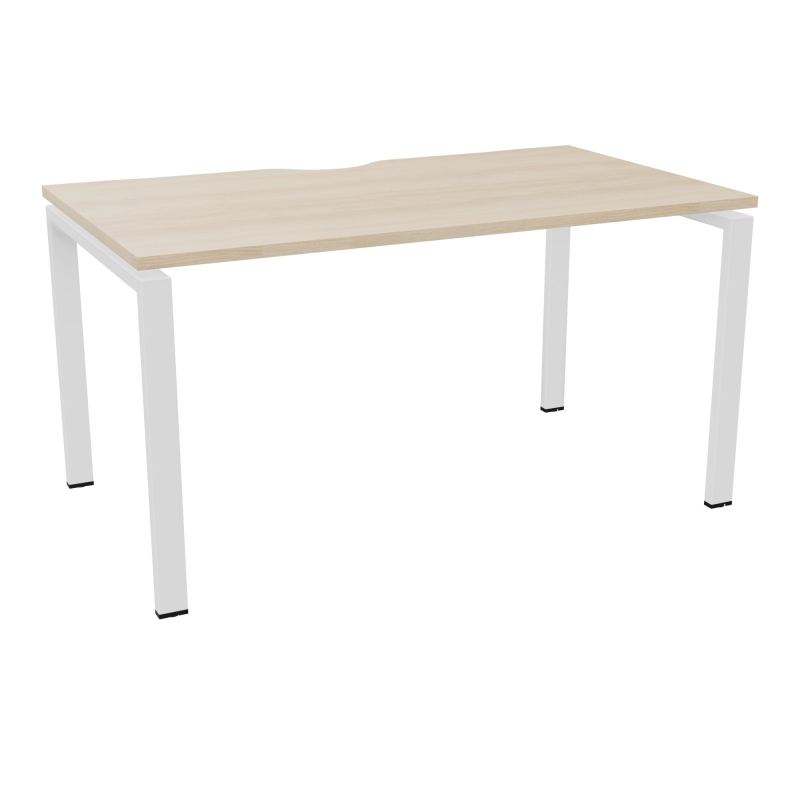 CONECT BUR RECT. ECHANCRURE L140XP80CM décor RZ SUR PIEDS ARCHE FIXES FIN ZO