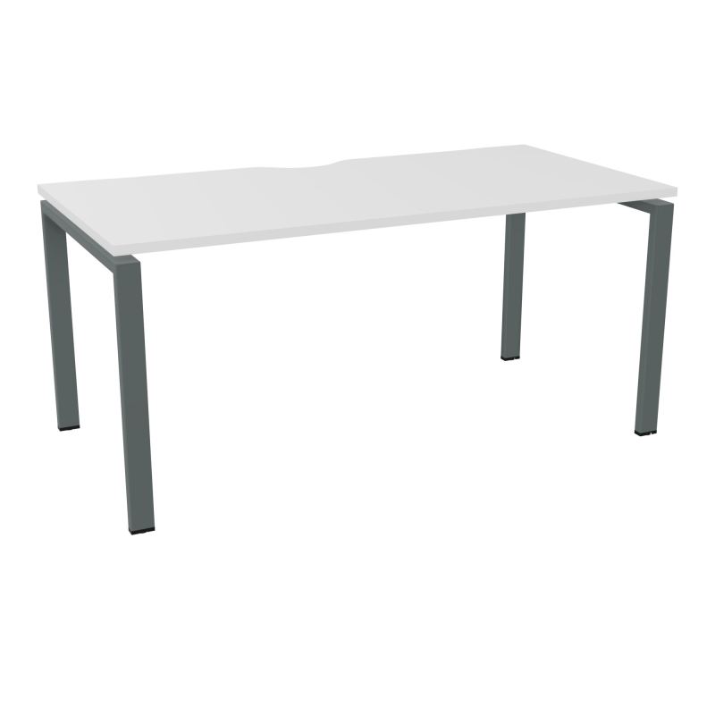 CONECT BUR RECT. ECHANCRURE L160XP80CM décor MG SUR PIEDS ARCHE FIXES FIN SU