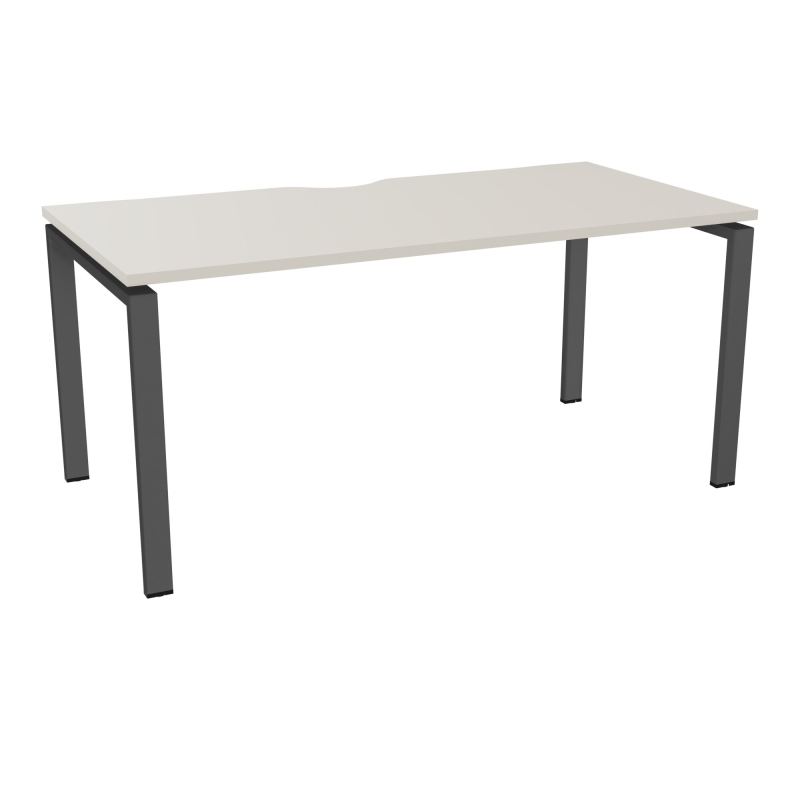 BUR RECT. CONECT ECHANCRURE L160XP80CM décor  SUR PIEDS ARCHE FIXES FIN N5 SC