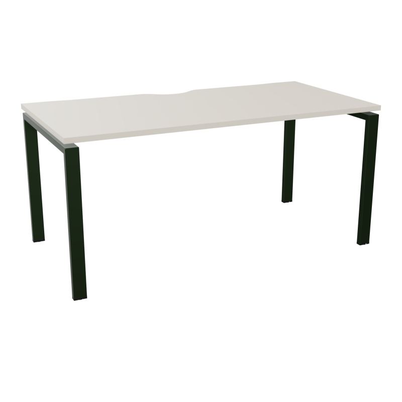 BUR RECT. CONECT ECHANCRURE L160XP80CM décor  SUR PIEDS ARCHE FIXES FIN N5 ST
