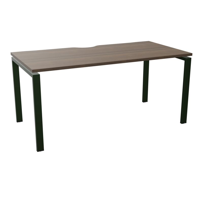 BUR RECT. CONECT ECHANCRURE L160XP80CM décor  SUR PIEDS ARCHE FIXES FIN N6 ST
