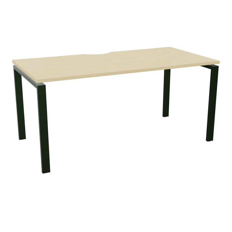 BUR RECT. CONECT ECHANCRURE L160XP80CM décor  SUR PIEDS ARCHE FIXES FIN N8 ST