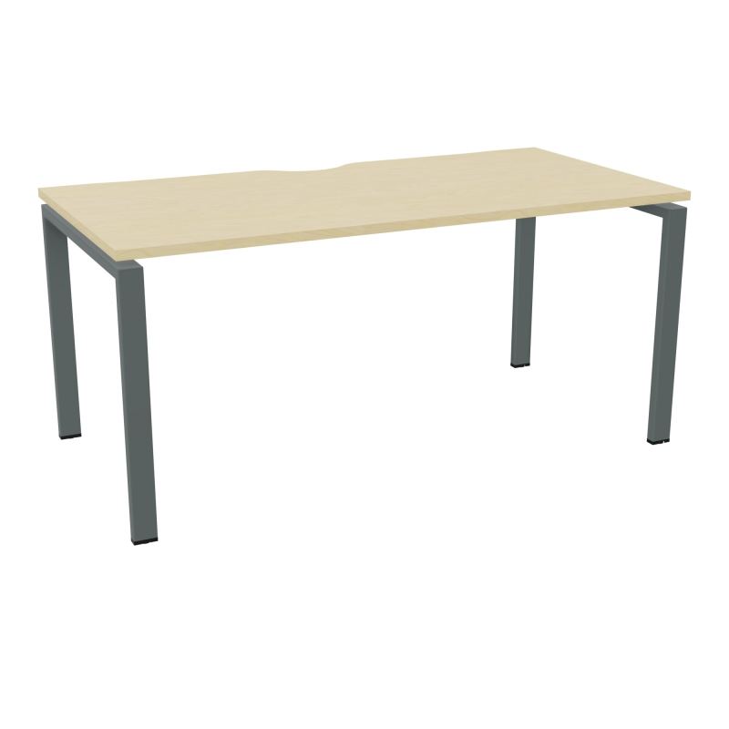 BUR RECT. CONECT ECHANCRURE L160XP80CM décor  SUR PIEDS ARCHE FIXES FIN N8 SU
