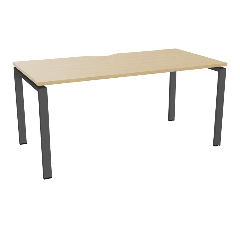 BUR RECT. CONECT ECHANCRURE L160XP80CM décor  SUR PIEDS ARCHE FIXES FIN    R1 SC
