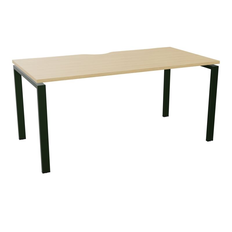 BUR RECT. CONECT ECHANCRURE L160XP80CM décor  SUR PIEDS ARCHE FIXES FIN    R1 ST