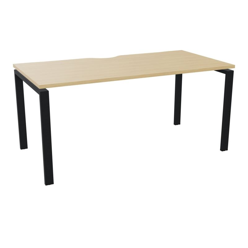 BUR RECT. CONECT ECHANCRURE L160XP80CM décor  SUR PIEDS ARCHE FIXES FIN    R1 ZP