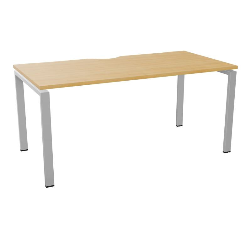 BUR RECT. CONECT ECHANCRURE L160XP80CM décor  SUR PIEDS ARCHE FIXES FIN    R5 SA
