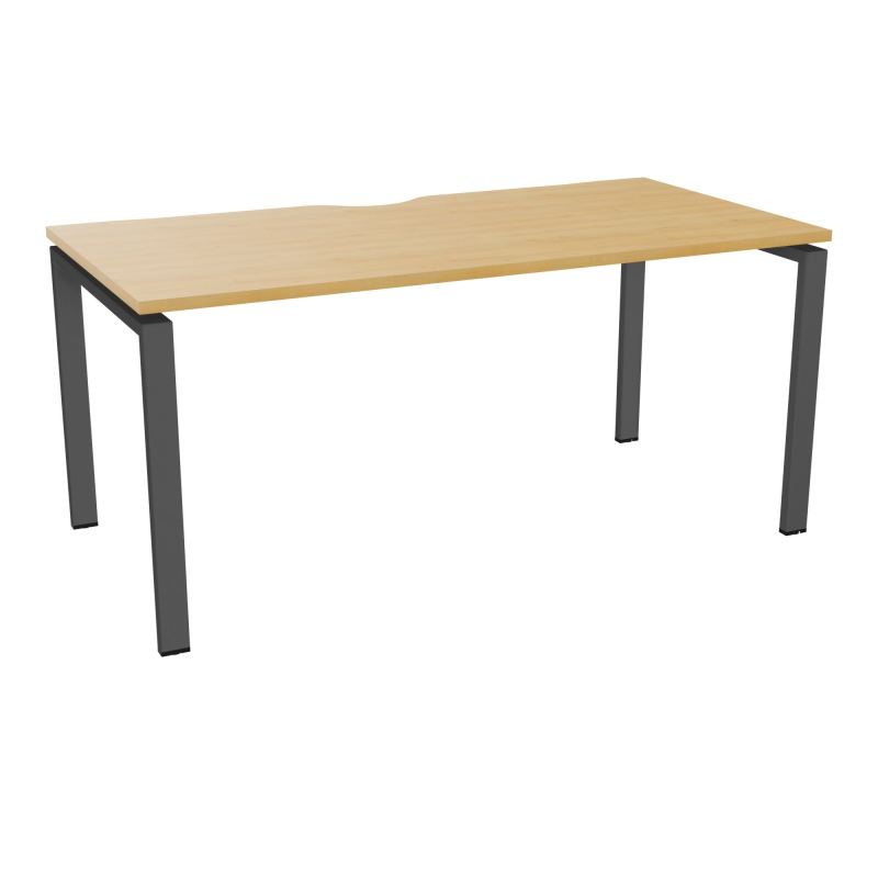 BUR RECT. CONECT ECHANCRURE L160XP80CM décor  SUR PIEDS ARCHE FIXES FIN    R5 SC