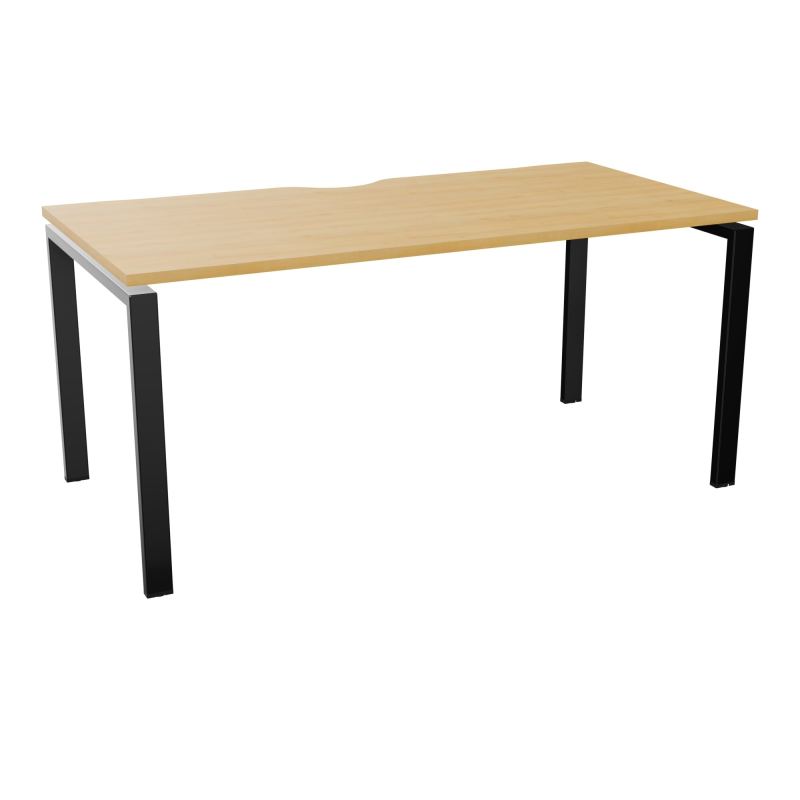 BUR RECT. CONECT ECHANCRURE L160XP80CM décor  SUR PIEDS ARCHE FIXES FIN    R5 SG
