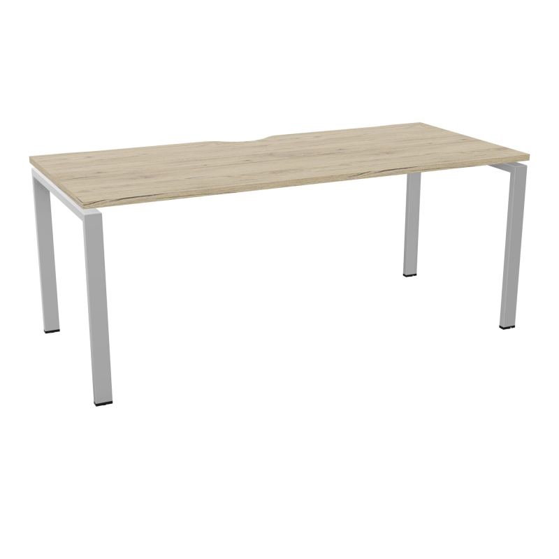 CONECT BUR RECT. ECHANCRURE L180XP80CM décor R3 SUR PIEDS ARCHE FIXES FIN SA