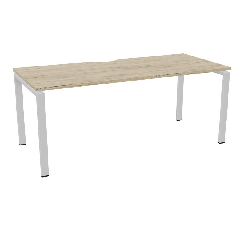 CONECT BUR RECT. ECHANCRURE L180XP80CM décor R3 SUR PIEDS ARCHE FIXES FIN SD