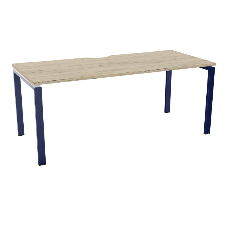 CONECT BUR RECT. ECHANCRURE L180XP80CM décor R3 SUR PIEDS ARCHE FIXES FIN X4