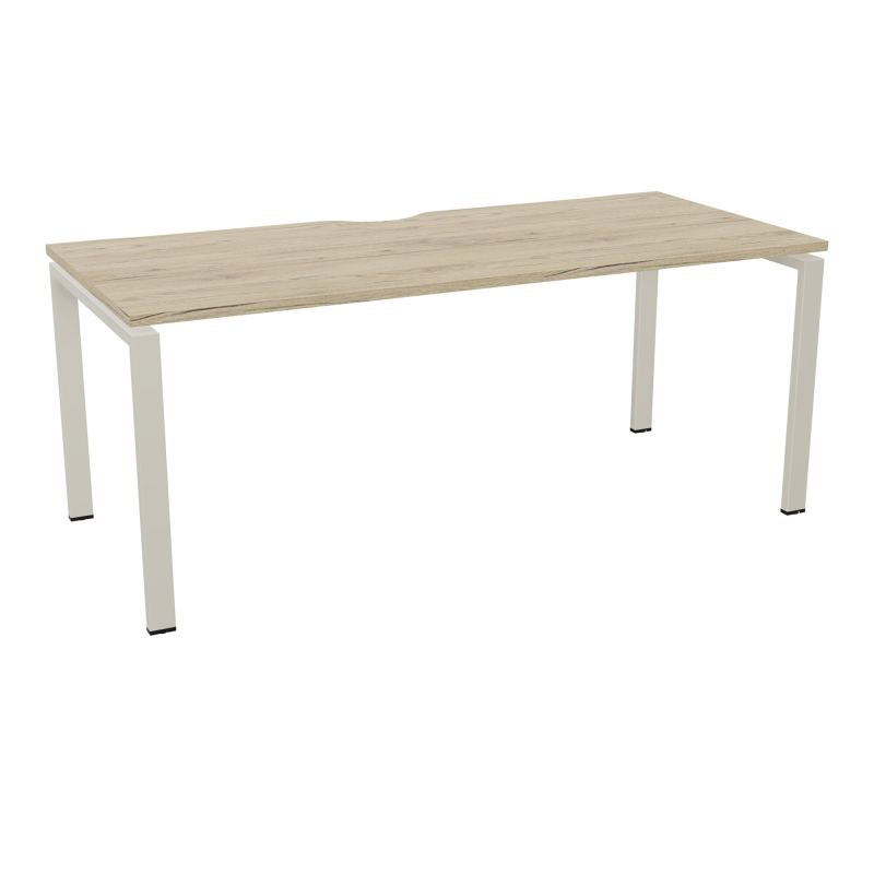 BUR RECT. CONECT ECHANCRURE L180XP80CM décor  SUR PIEDS ARCHE FIXES FIN R3 ZC