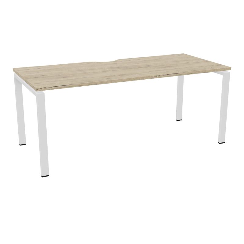 CONECT BUR RECT. ECHANCRURE L180XP80CM décor R3 SUR PIEDS ARCHE FIXES FIN ZO