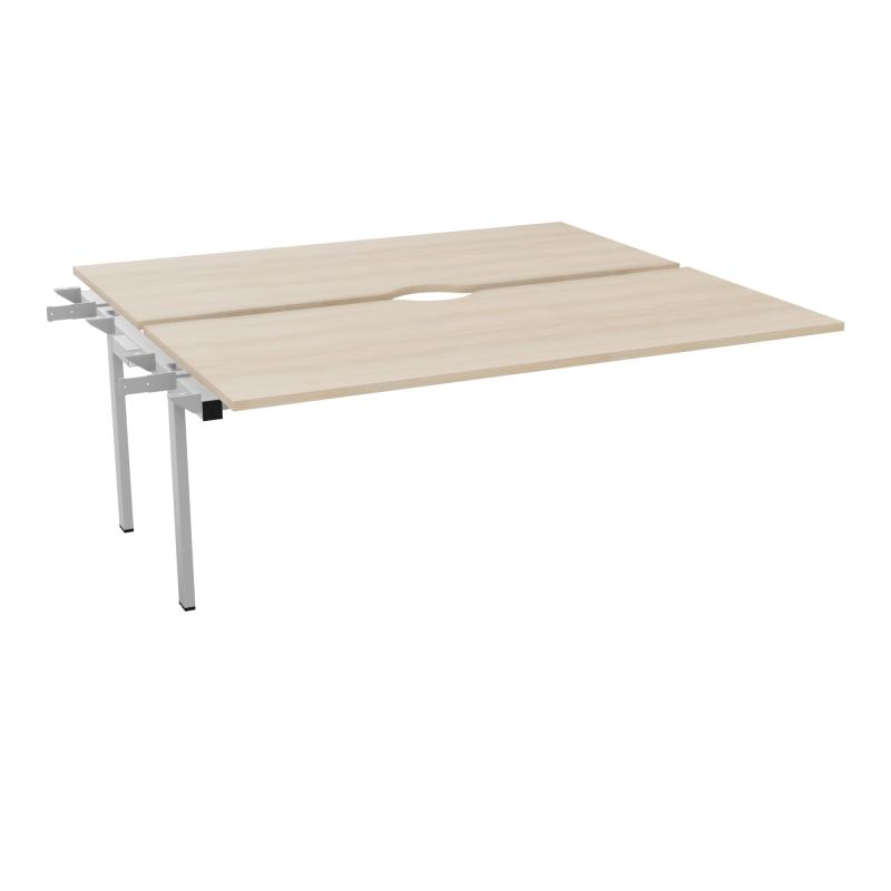 CONECT BUR BENCH L180XP165CMSUIVANT-2 PLAT ECHANCRURE 25MM RZ-PIET FX INTERM SA