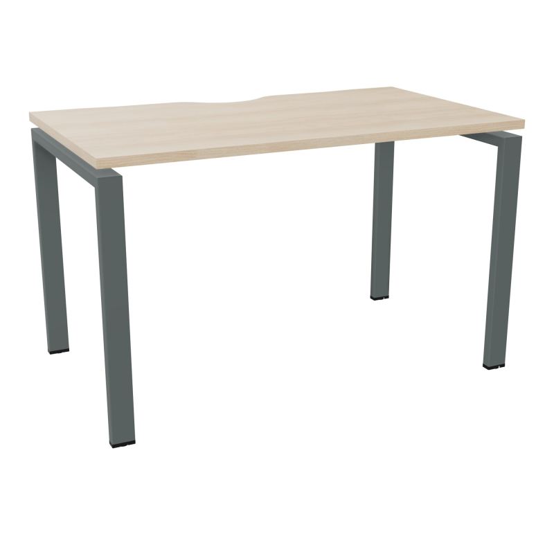 CONECT BUR RECT +ECHANCRURE L120XP70CM DECOR RZ PIEDS ARCHE FXS FIN SU