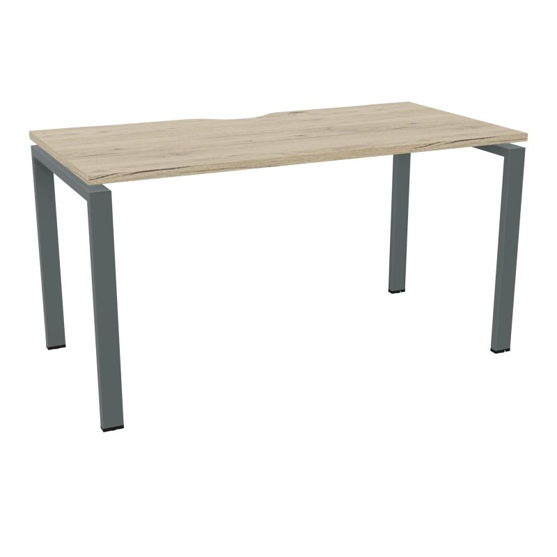 CONECT BUR RECT +ECHANCRURE L140XP70CM DECOR R3 PIEDS ARCHE FXS FIN SU