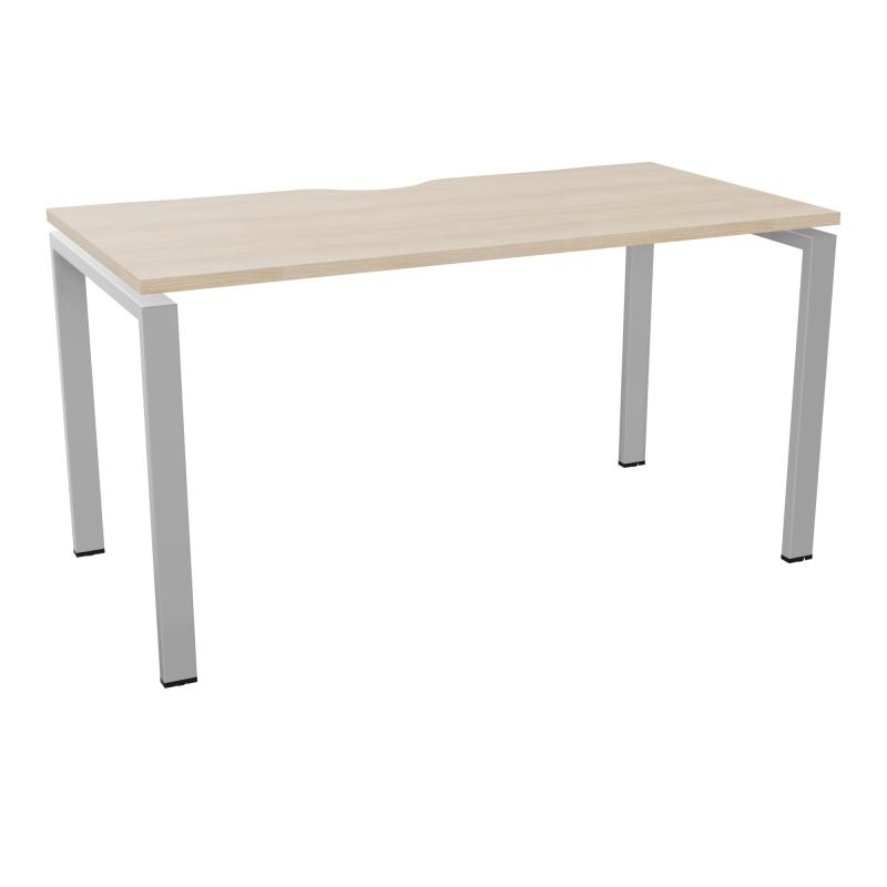 CONECT BUR RECT +ECHANCRURE L140XP70CM DECOR RZ PIEDS ARCHE FXS FIN SA