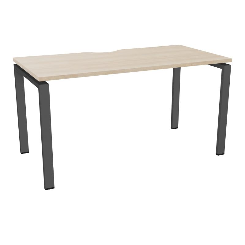 CONECT BUR RECT +ECHANCRURE L140XP70CM DECOR RZ PIEDS ARCHE FXS FIN SC