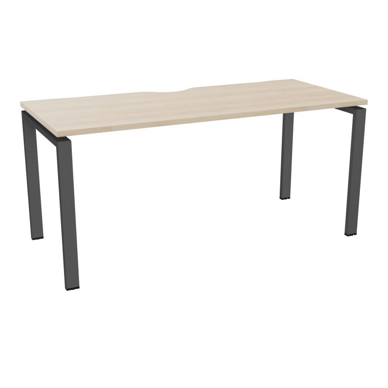 CONECT BUR RECT +ECHANCRURE L160XP70CM DECOR RZ PIEDS ARCHE FXS FIN SC