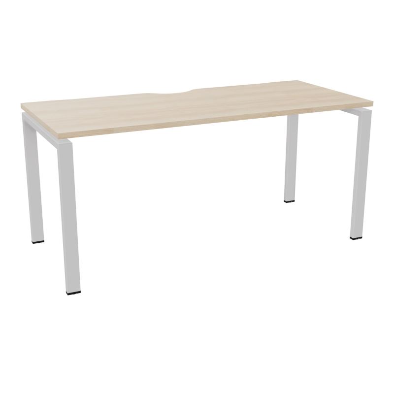 CONECT BUR RECT +ECHANCRURE L160XP70CM DECOR RZ PIEDS ARCHE FXS FIN SD