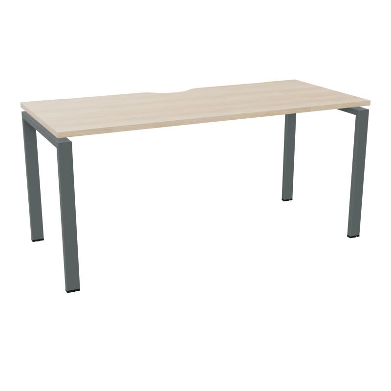 CONECT BUR RECT +ECHANCRURE L160XP70CM DECOR RZ PIEDS ARCHE FXS FIN SU