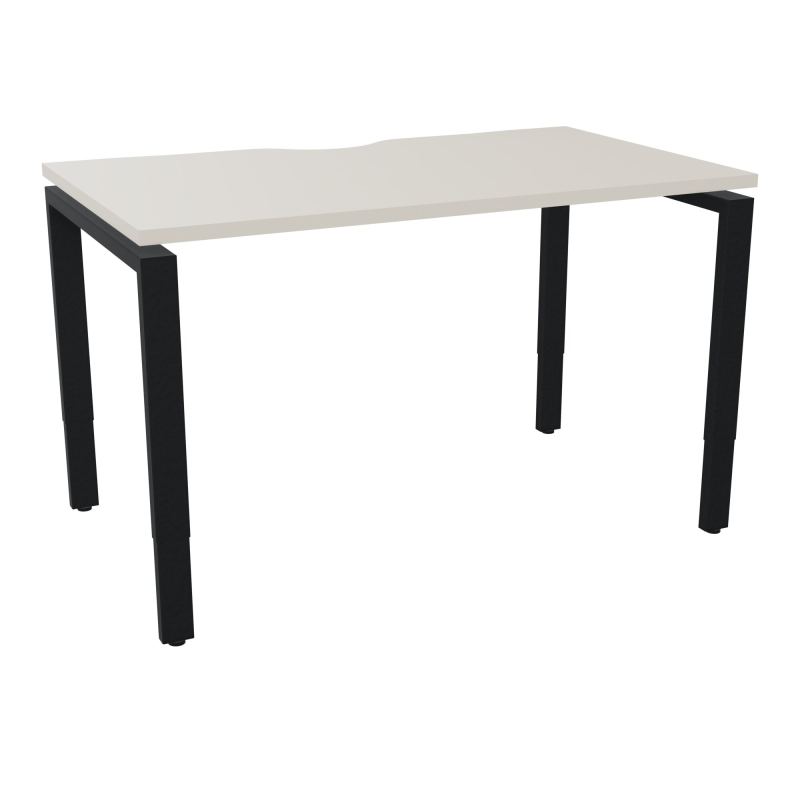 BUR RECT CONECT ECHANCRURE L120XP70CM PIEDS ARCHE RH FIN N5 ZP
