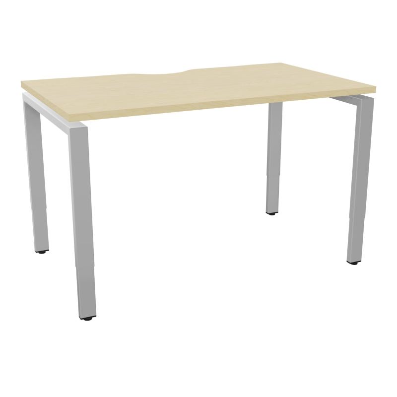 BUR RECT CONECT ECHANCRURE L120XP70CM PIEDS ARCHE RH FIN N8 SA