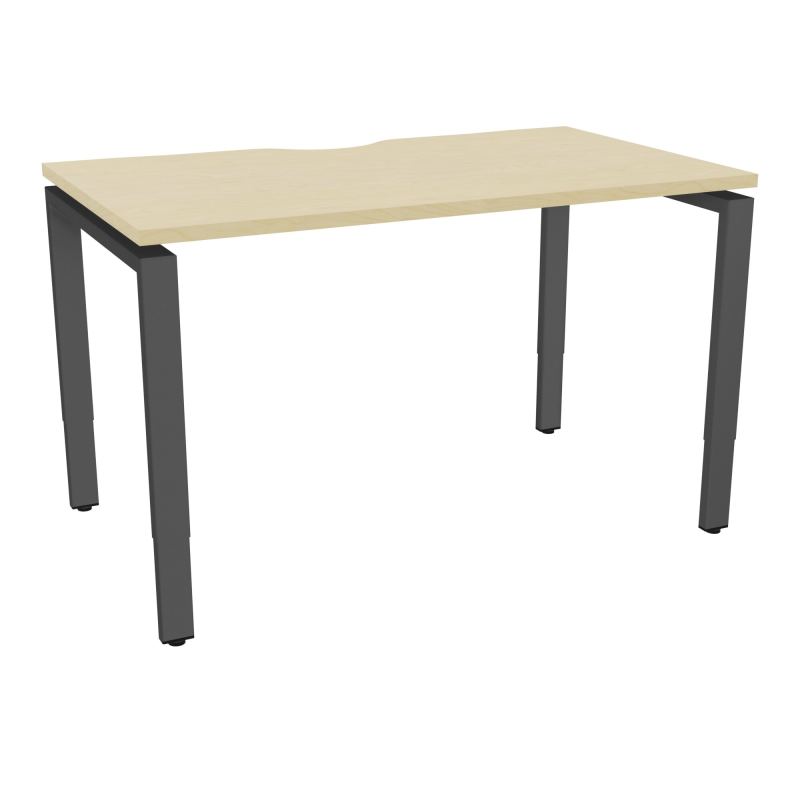 BUR RECT CONECT ECHANCRURE L120XP70CM PIEDS ARCHE RH FIN N8 SC