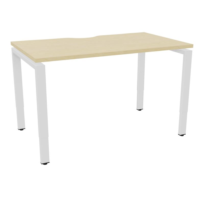BUR RECT CONECT ECHANCRURE L120XP70CM PIEDS ARCHE RH FIN N8 ZO