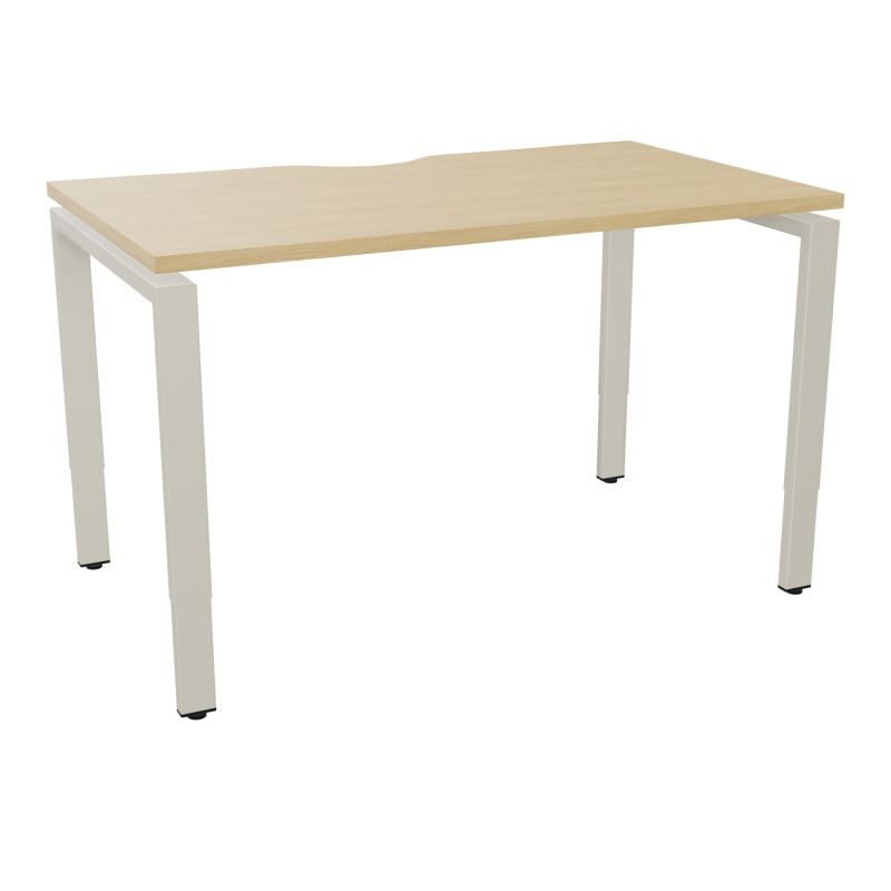BUR RECT CONECT ECHANCRURE L120XP70CM PIEDS ARCHE RH FIN    R1 ZC