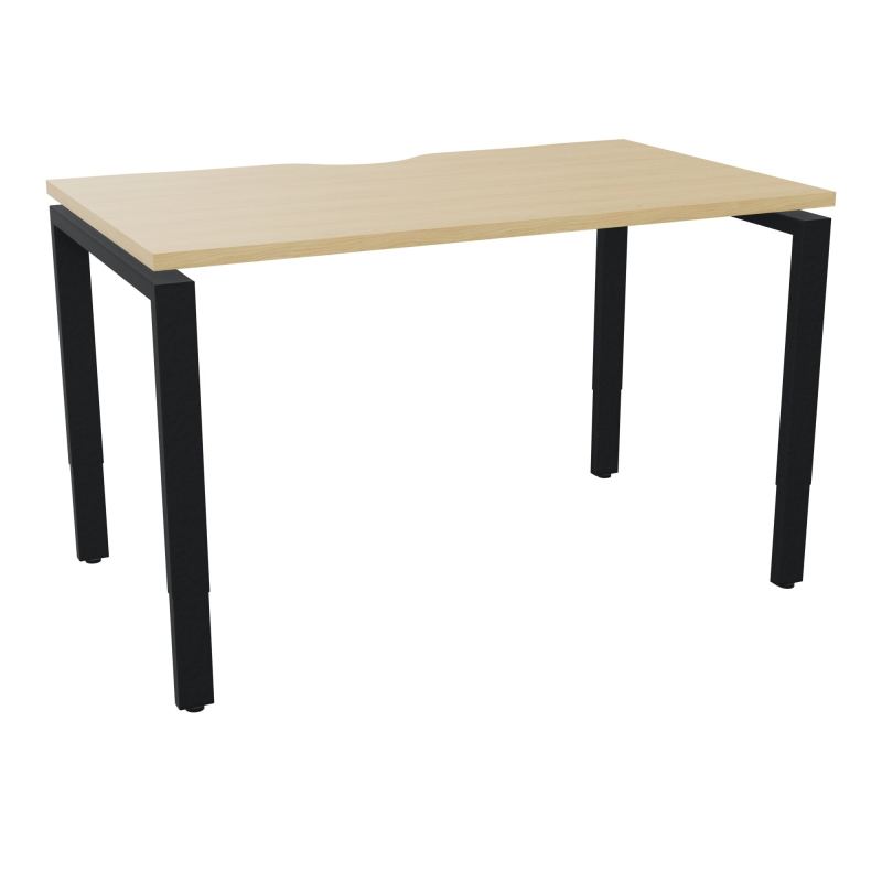 BUR RECT CONECT ECHANCRURE L120XP70CM PIEDS ARCHE RH FIN    R1 ZP