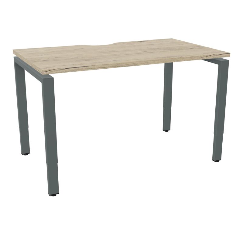 CONECT BUR RECT +ECHANCRURE L120XP70CM DECOR R3 PIEDS ARCHE RH FIN SU
