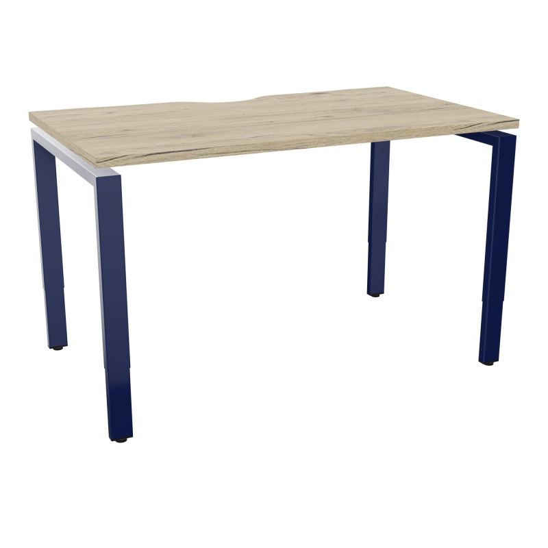CONECT BUR RECT +ECHANCRURE L120XP70CM DECOR R3 PIEDS ARCHE RH FIN X4