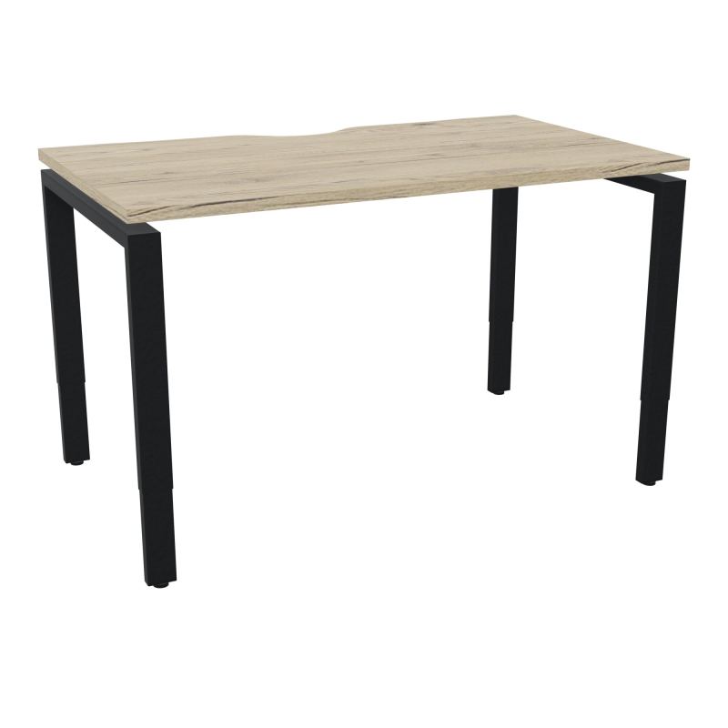 CONECT BUR RECT +ECHANCRURE L120XP70CM DECOR R3 PIEDS ARCHE RH FIN ZP