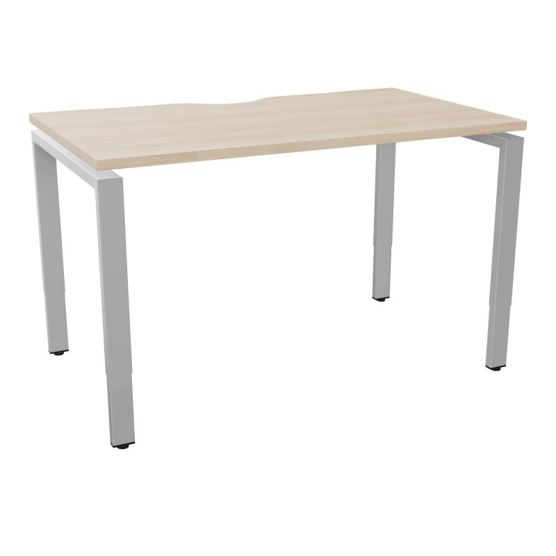 CONECT BUR RECT +ECHANCRURE L120XP70CM DECOR RZ PIEDS ARCHE RH FIN SA