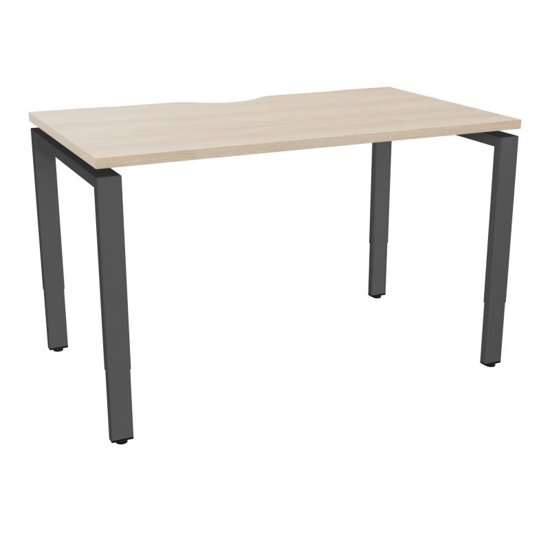CONECT BUR RECT +ECHANCRURE L120XP70CM DECOR RZ PIEDS ARCHE RH FIN SC