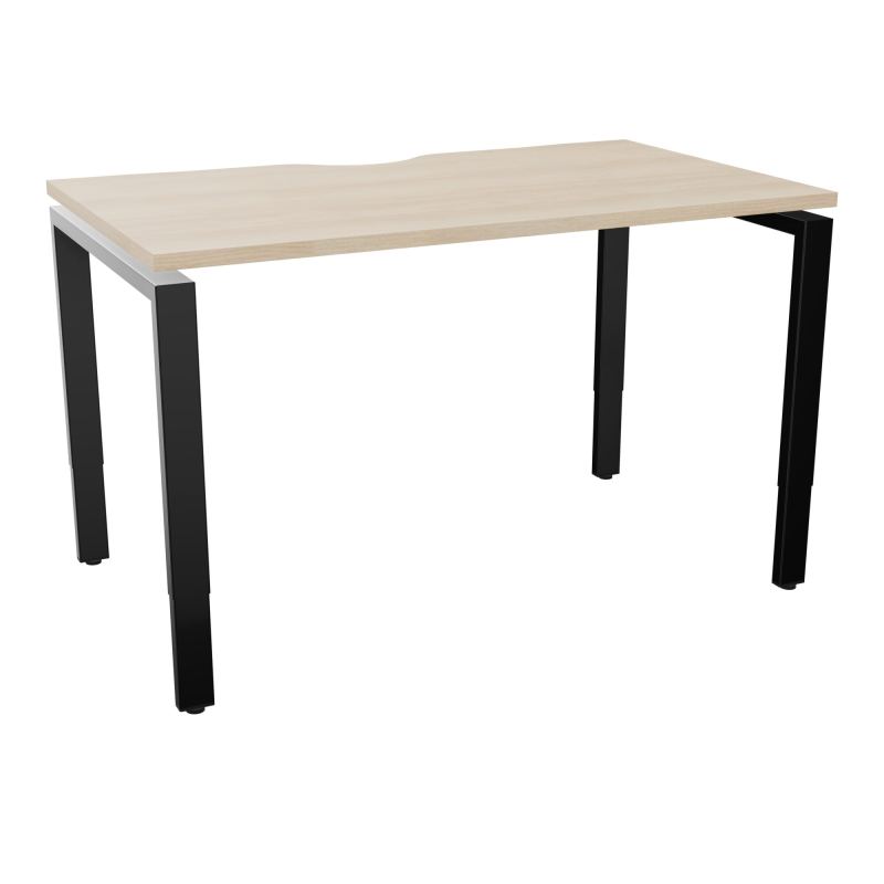 CONECT BUR RECT +ECHANCRURE L120XP70CM DECOR RZ PIEDS ARCHE RH FIN SG