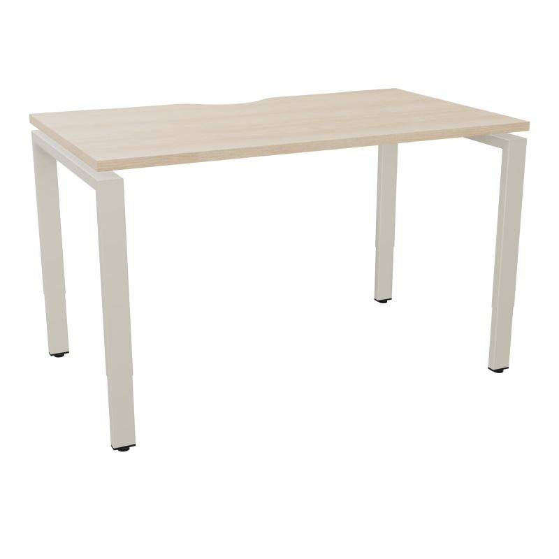 BUR RECT CONECT ECHANCRURE L120XP70CM PIEDS ARCHE RH FIN RZ ZC