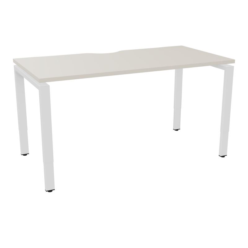 BUR RECT CONECT ECHANCRURE L140XP70CM PIEDS ARCHE RH FIN N5 SO